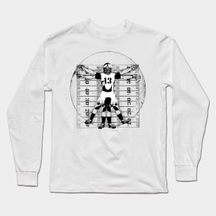 Vitruvian Football Player Long Sleeve T-Shirt